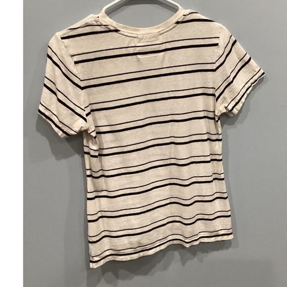 REI CO-OP Womens Hemp Shirt Striped White Black XS Extra Small Gorpcore Granola - Picture 4 of 12